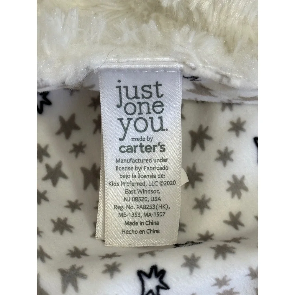 Carter's Just One You‎ White Swirl Plush Lamb Lovey Gravy & Navy Stars 13